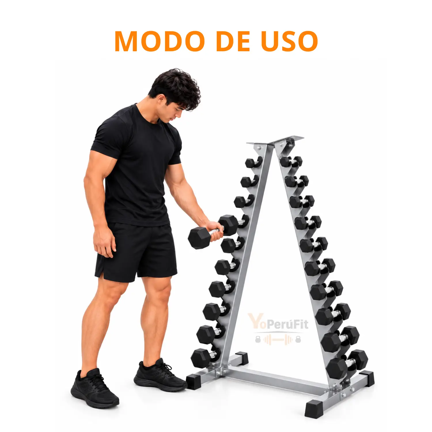 RACK DE MANCUERNAS TRIANGULAR IMPORTADO - Imagen 7